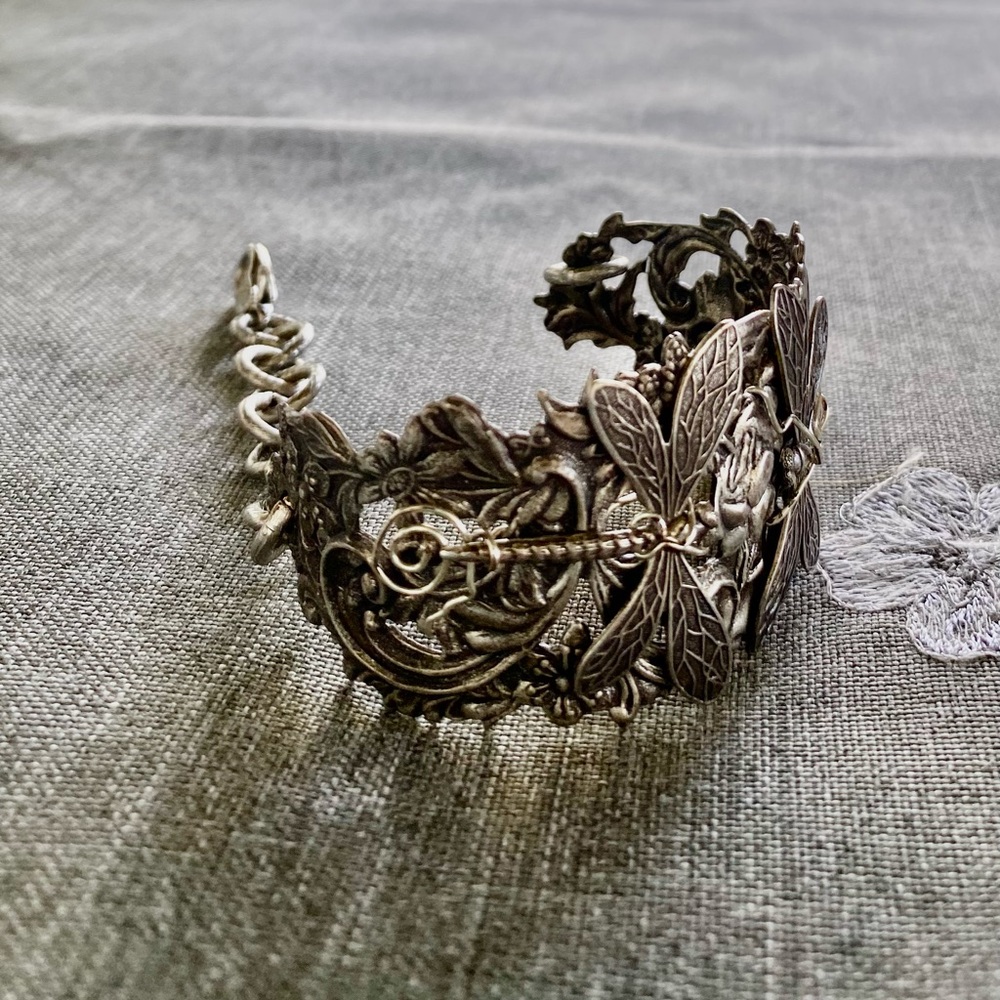 Silver Adjustable Butterfly Cuff - image 3